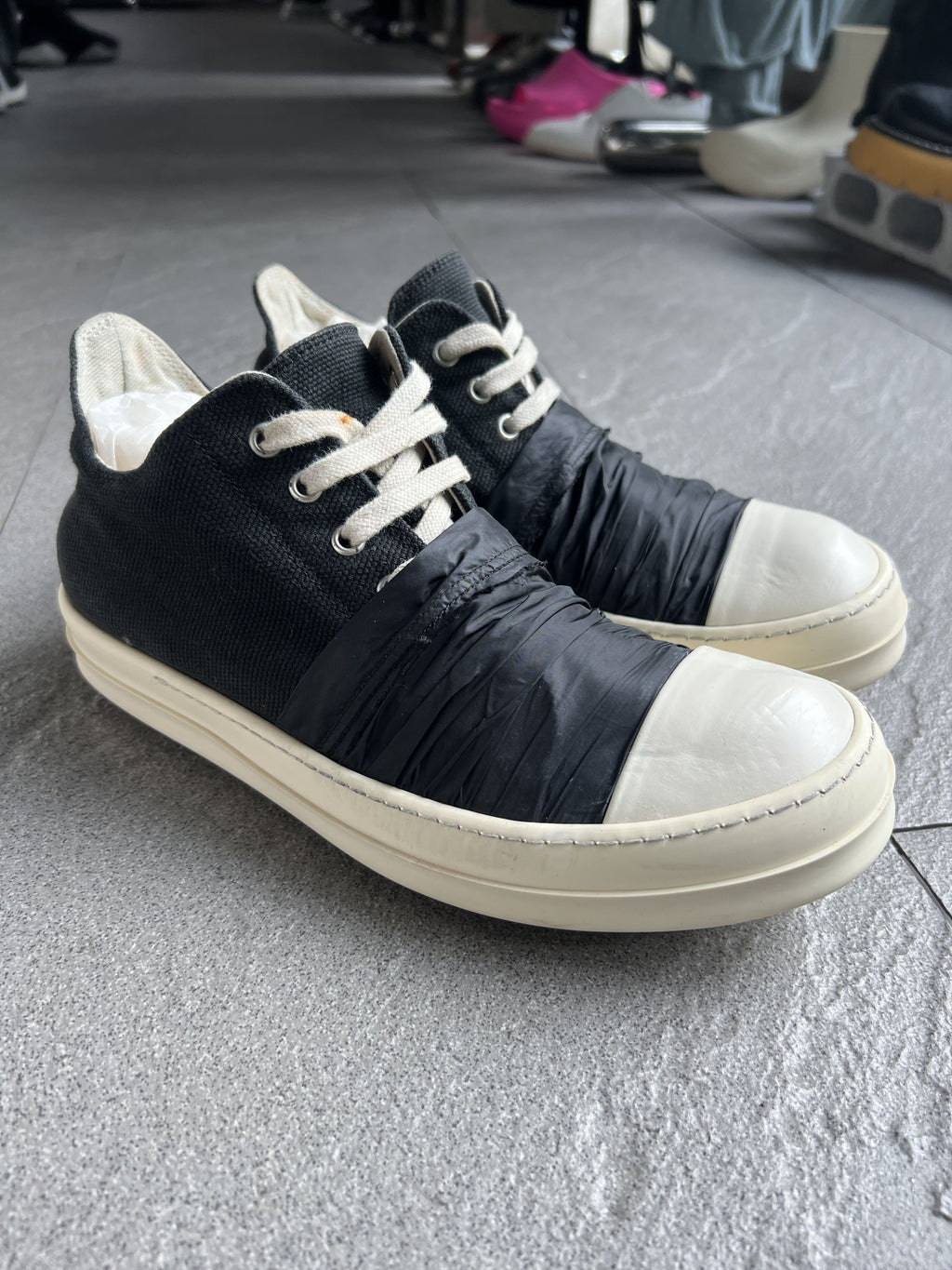 Rick Owens DRKSHDW Taped Ramones Low Sneakers EU40