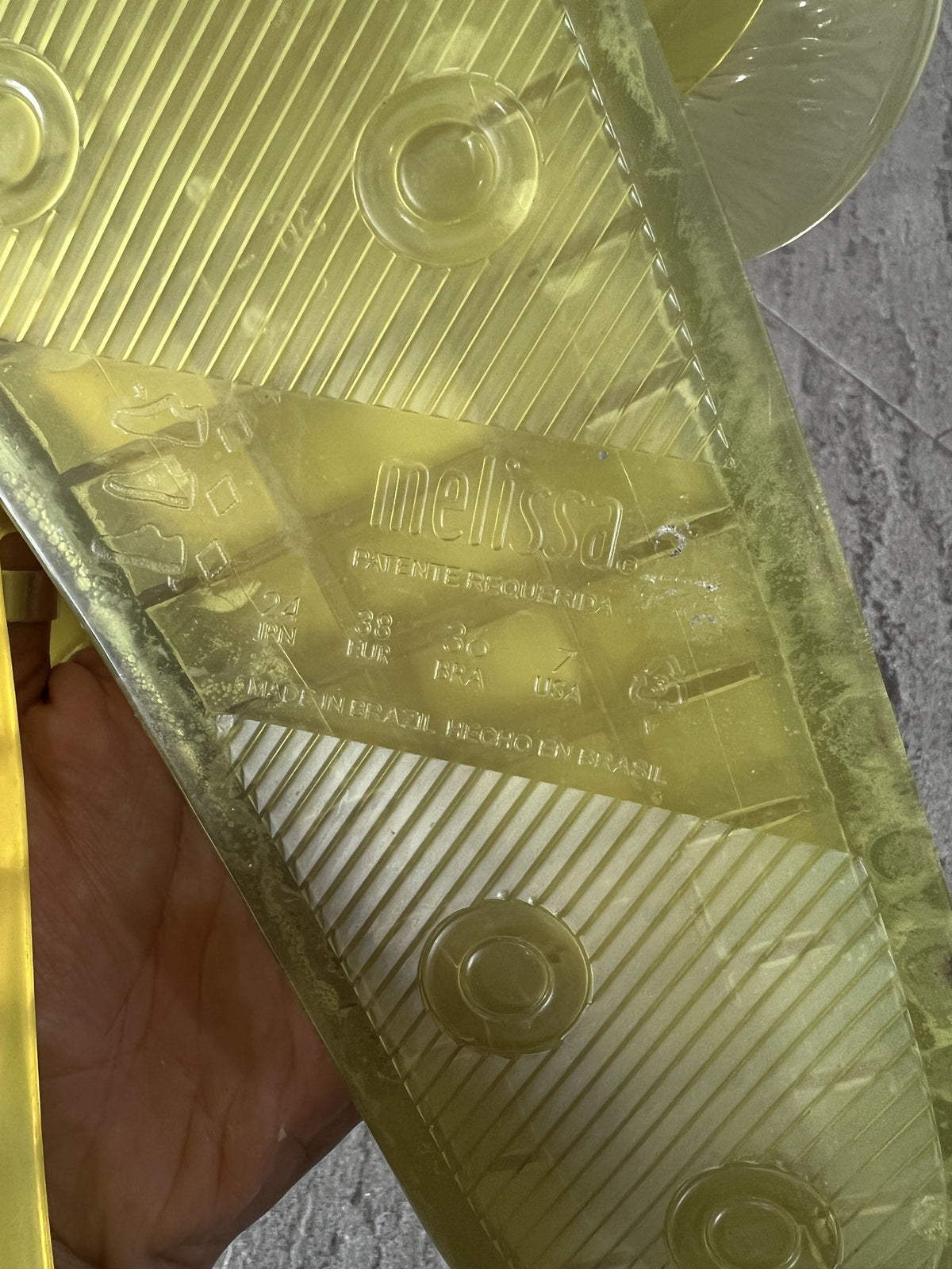 Melissa Y/Project Orchid Jelly Slides Yellow EU38