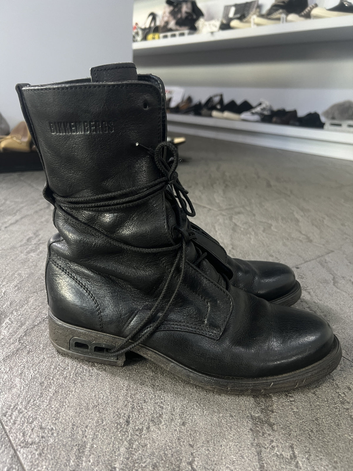 Dirk Bikkembergs Leather Combat Boots Black EU41