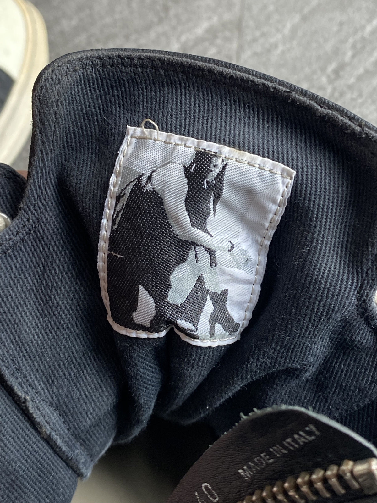 Rick Owens DRKSHDW Ramones black canvas