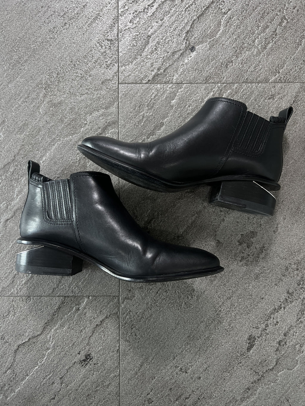 Alexander Wang Black Leather Chelsea Boots EU38