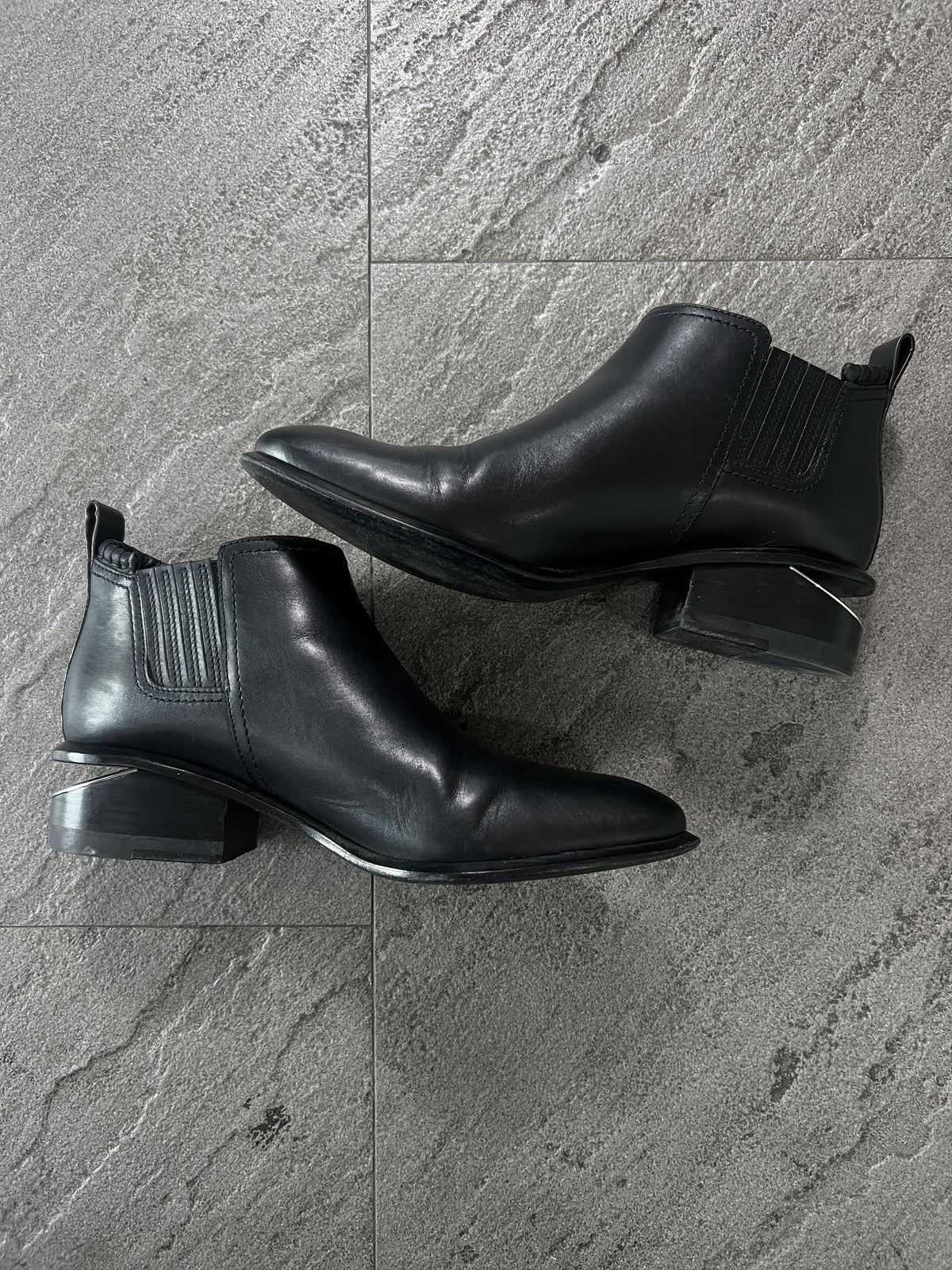 Alexander Wang Black Leather Chelsea Boots EU38