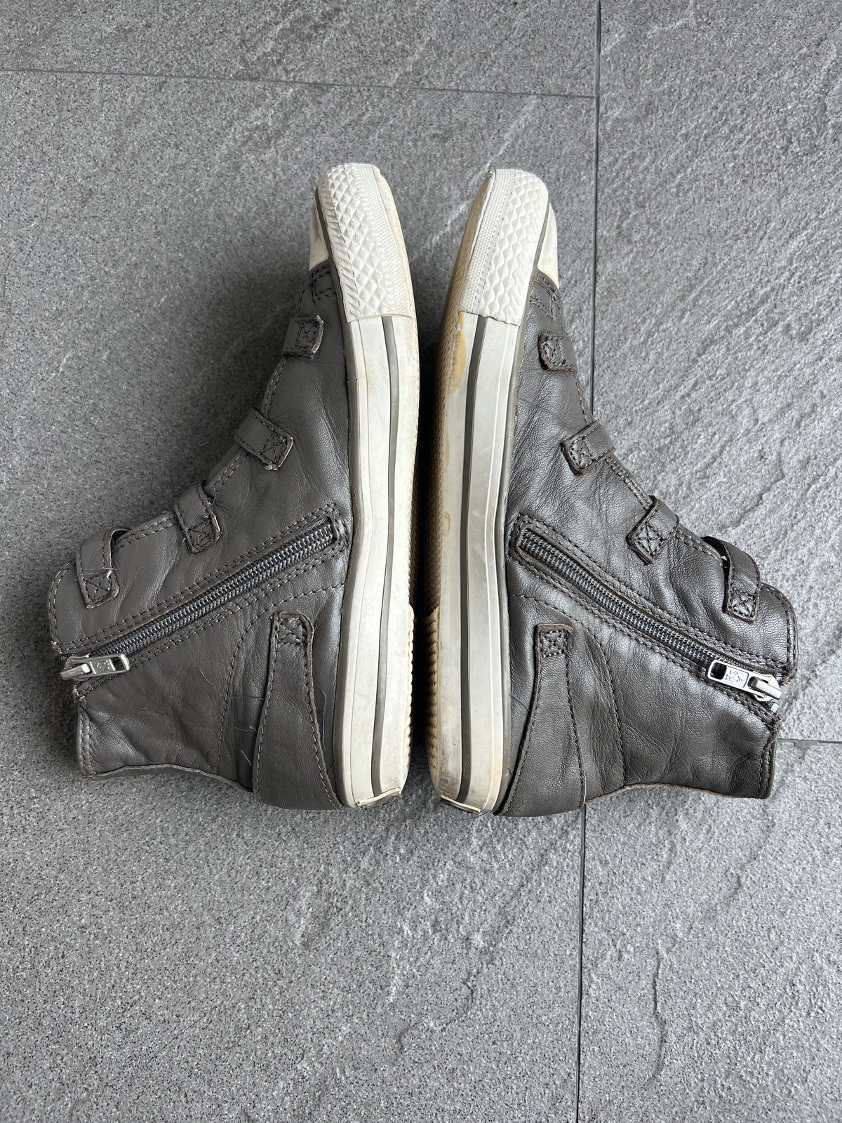 ASH Multi Buckle Leather High Top Sneakers EU37