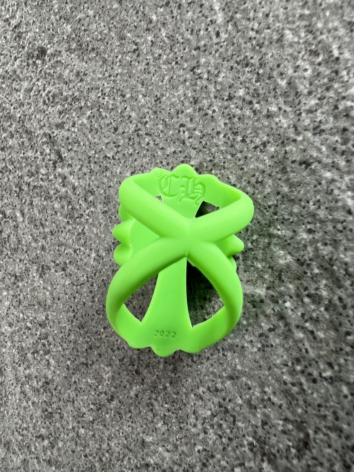 Chrome Hearts Neon Green Bow Rubber Ring 2022
