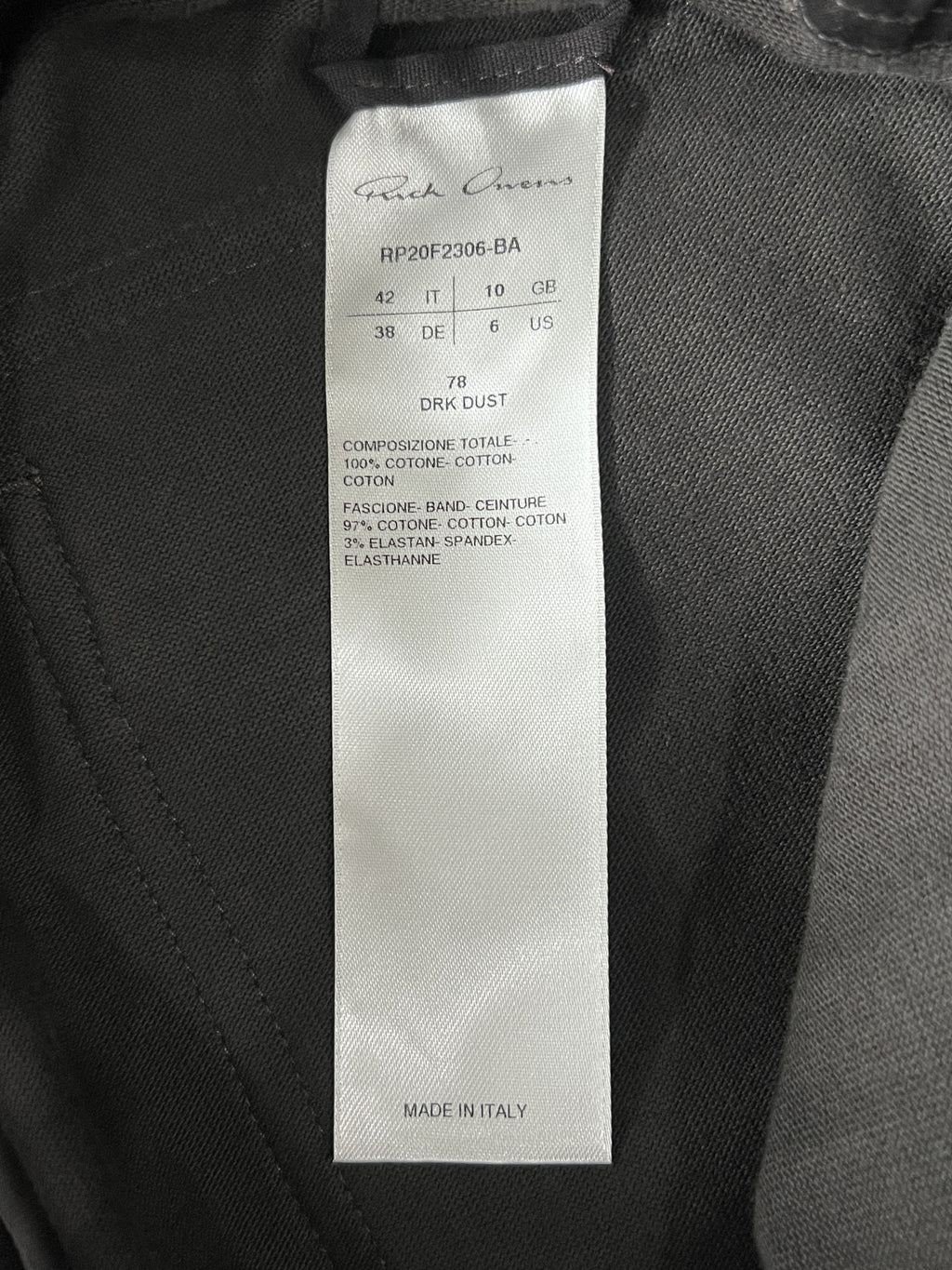 Rick Owens Mainline Performa Paneled Cargo Joggers