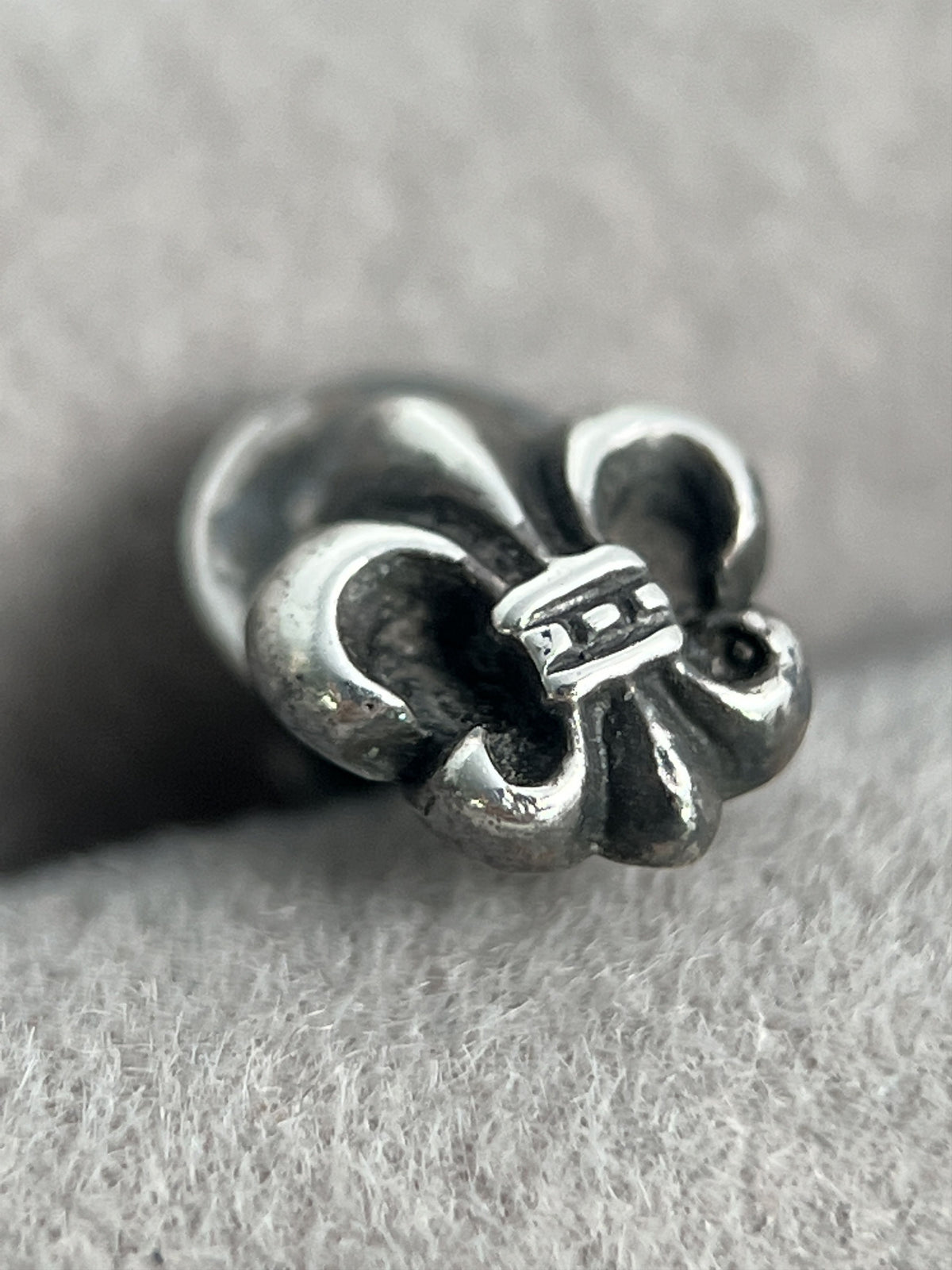 Chrome Hearts Fleur De Lis Stud Earring 925 Silver