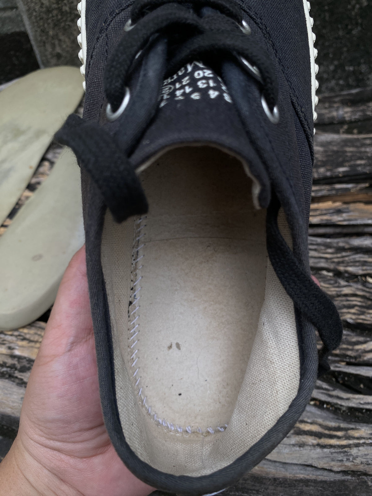 Maison Margiela Black Canvas Low-Top Sneakers 41