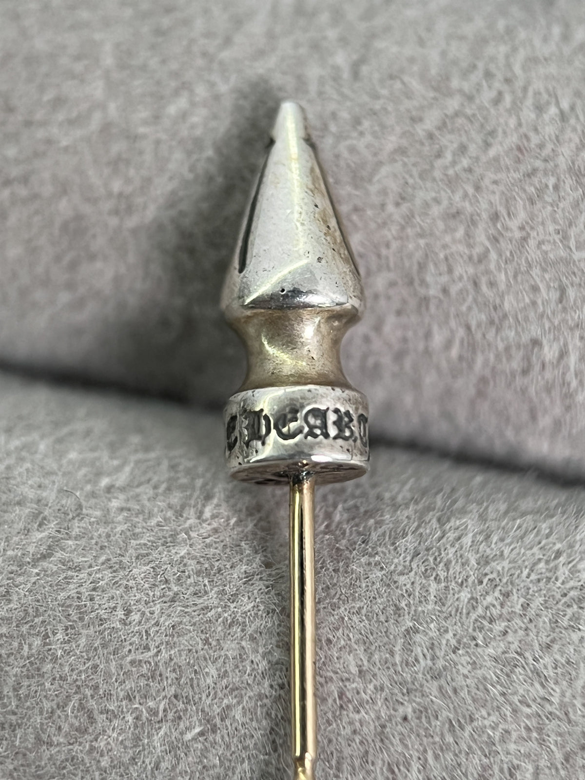 Chrome Hearts Spike Stud Earring 925 Silver 14K Post