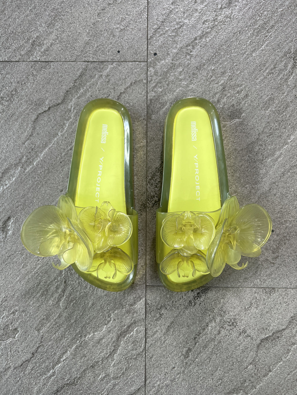 Melissa Y/Project Orchid Jelly Slides Yellow EU38