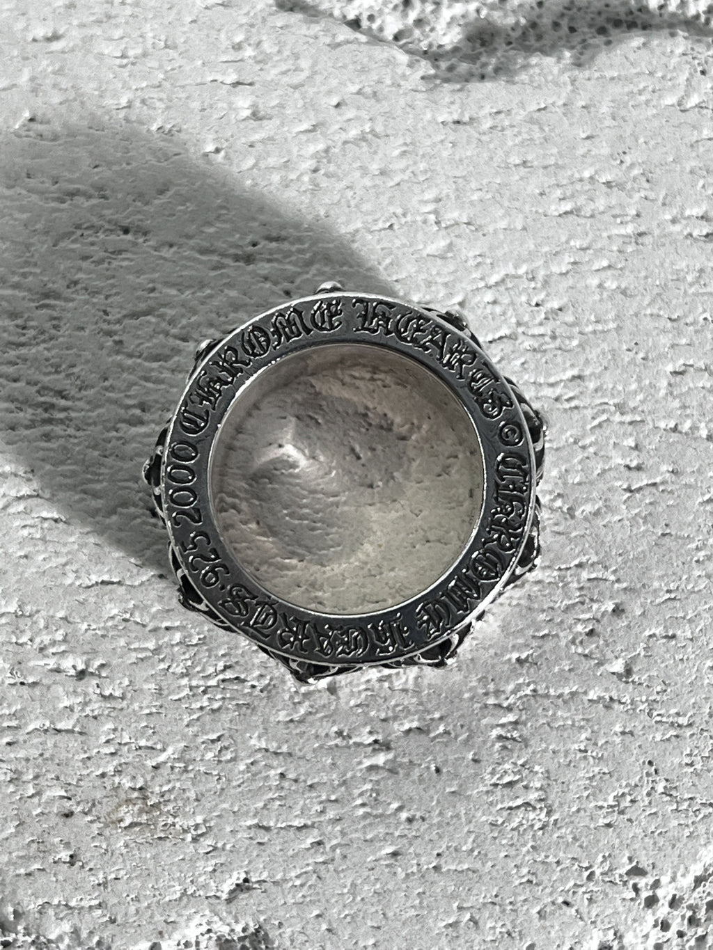 Chrome Hearts CH Plus motif Cross Spinner Ring Silver