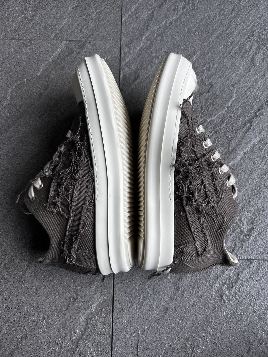 Rick Owens DRKSHDW Slashed Low Sneakers Dust EU35.5