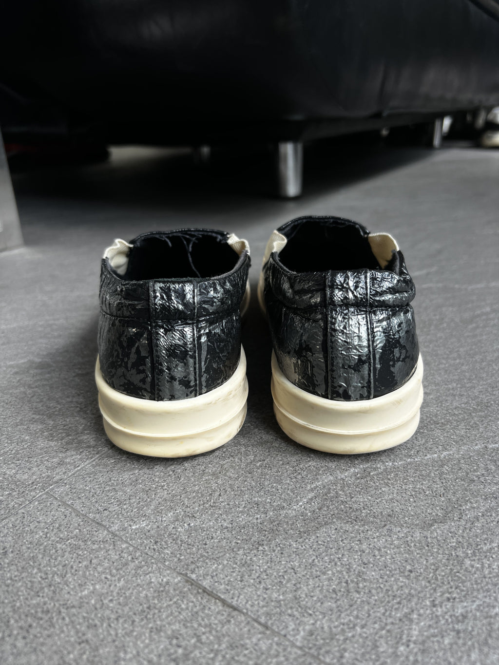 Rick Owens DRKSHDW Slip On Crackle Black EU39