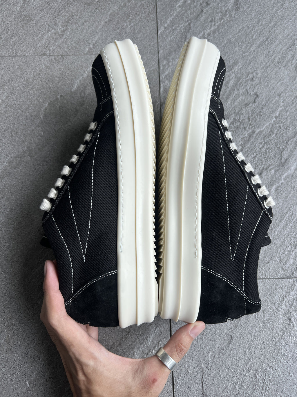 Rick Owens DRKSHDW Penta Vans Vintage Low Black Milk BNIB