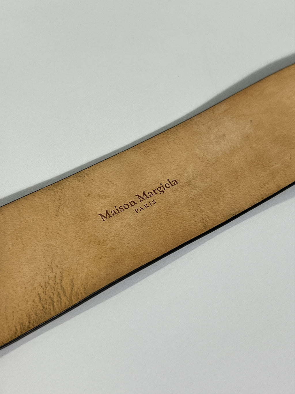 Maison Margiela Stitch Leather Belt Black Size S (27-31'')