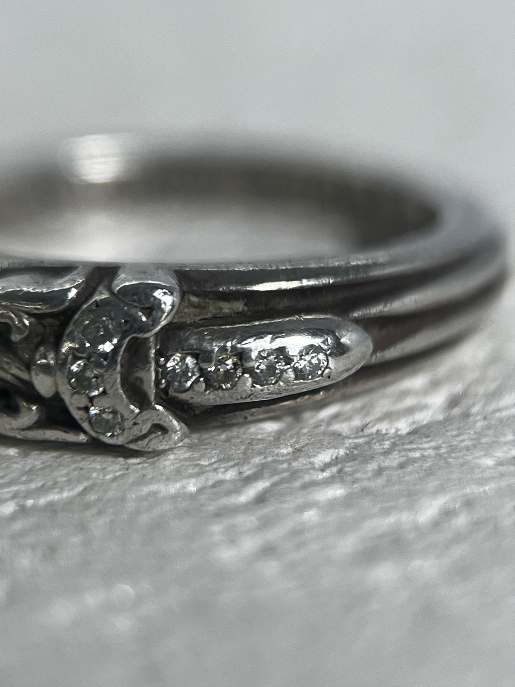Chrome Hearts Baby Dagger Diamond Ring US5.5