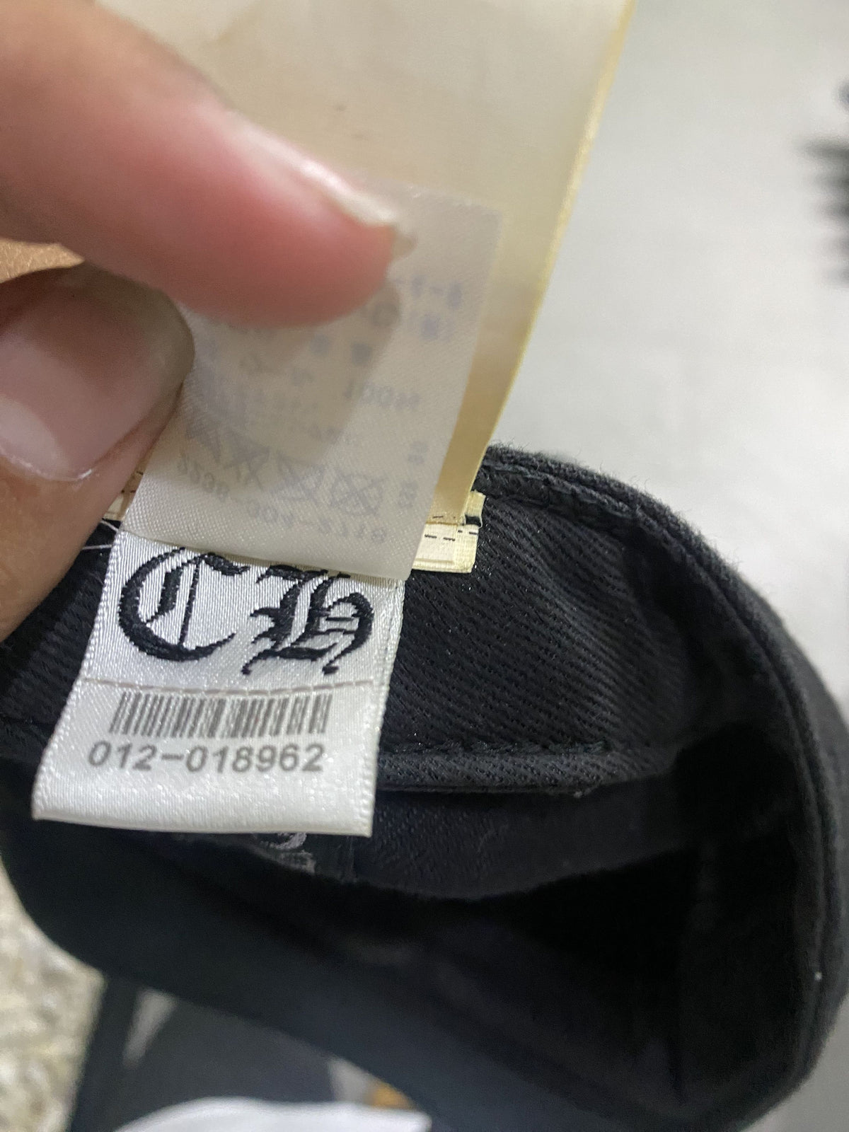 Chrome Hearts Black CH Monogram Leather Brim Fitted Cap