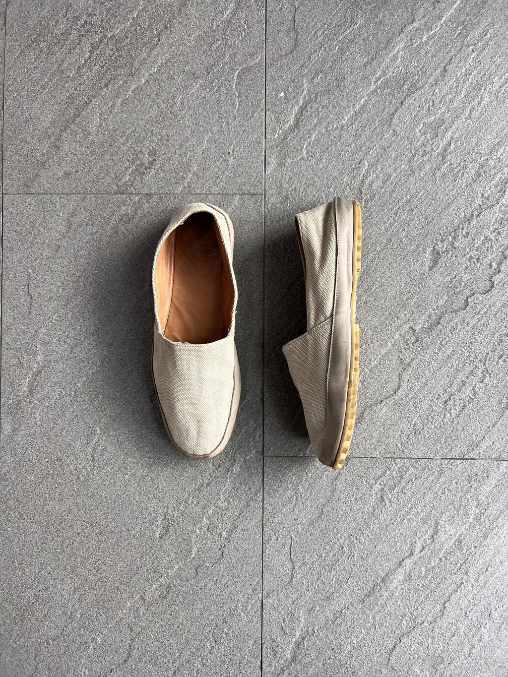 Maison Margiela Canvas Slip On Lug Sole Shoes 42