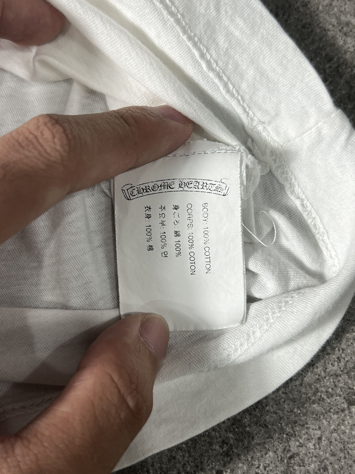 Chrome Hearts Small Logo Tee White Medium USA