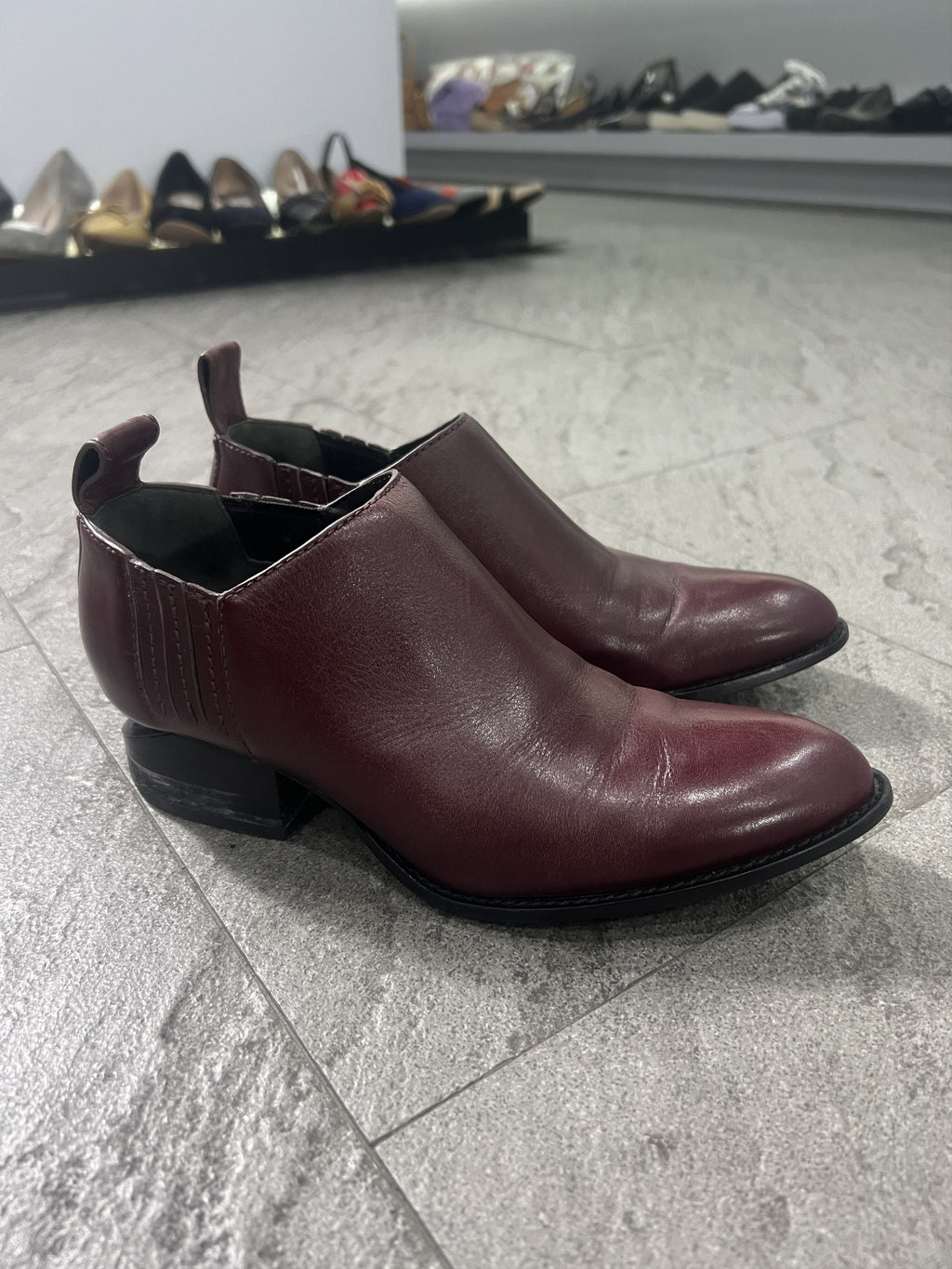 Alexander Wang Kori Oxblood Leather Boots 36.5