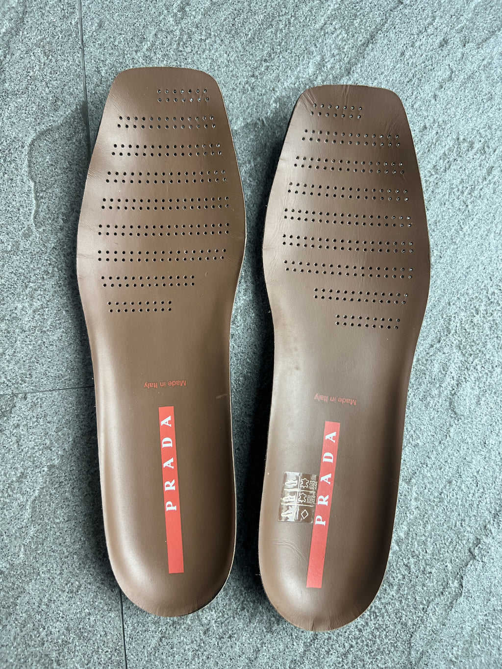 Vintage Prada Sport 4E0735 Square Toe Leather Sneakers