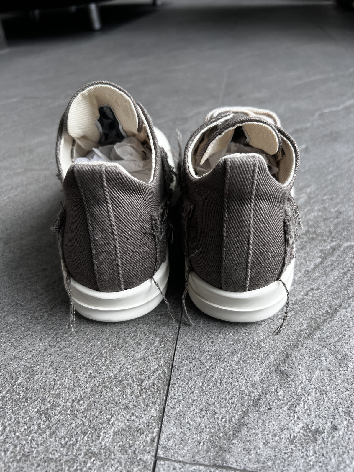 Rick Owens DRKSHDW Slashed Low Sneakers Dust EU35.5