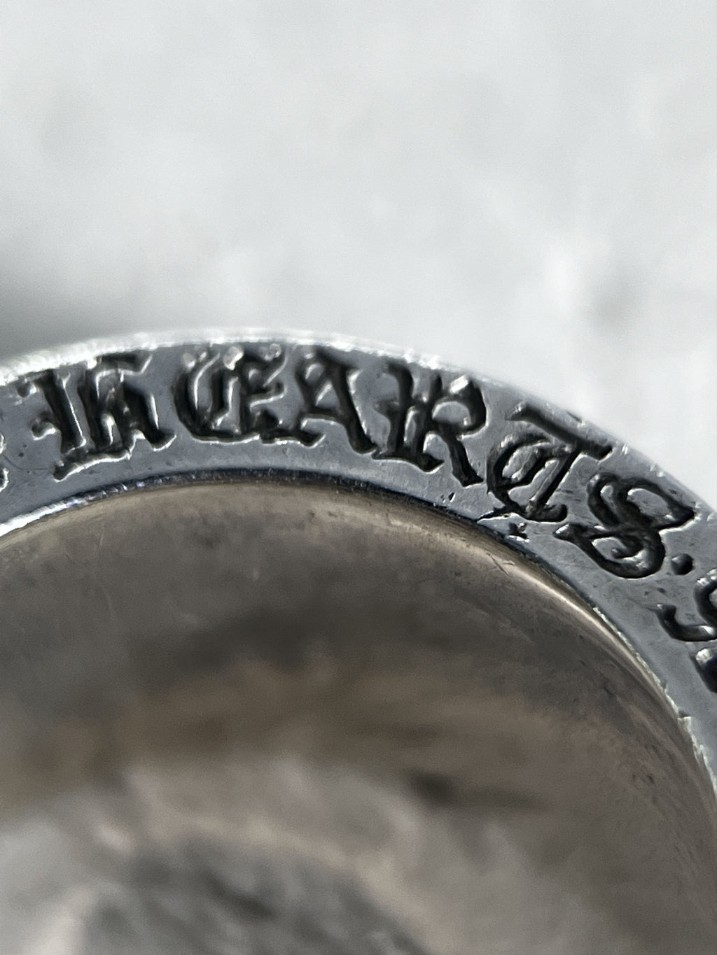 Chrome Hearts CH Plus motif Cross Spinner Ring Silver