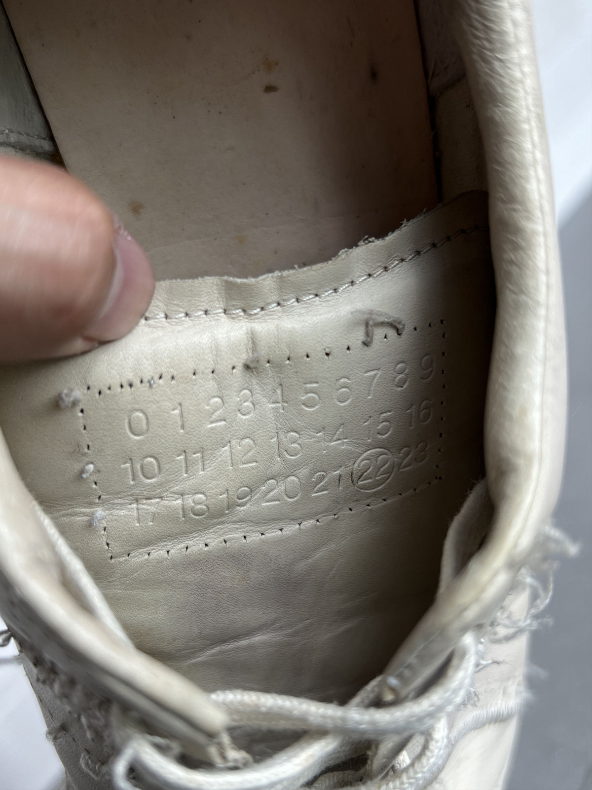 Maison Margiela Deconstructed Beige Grey Replica Sneakers
