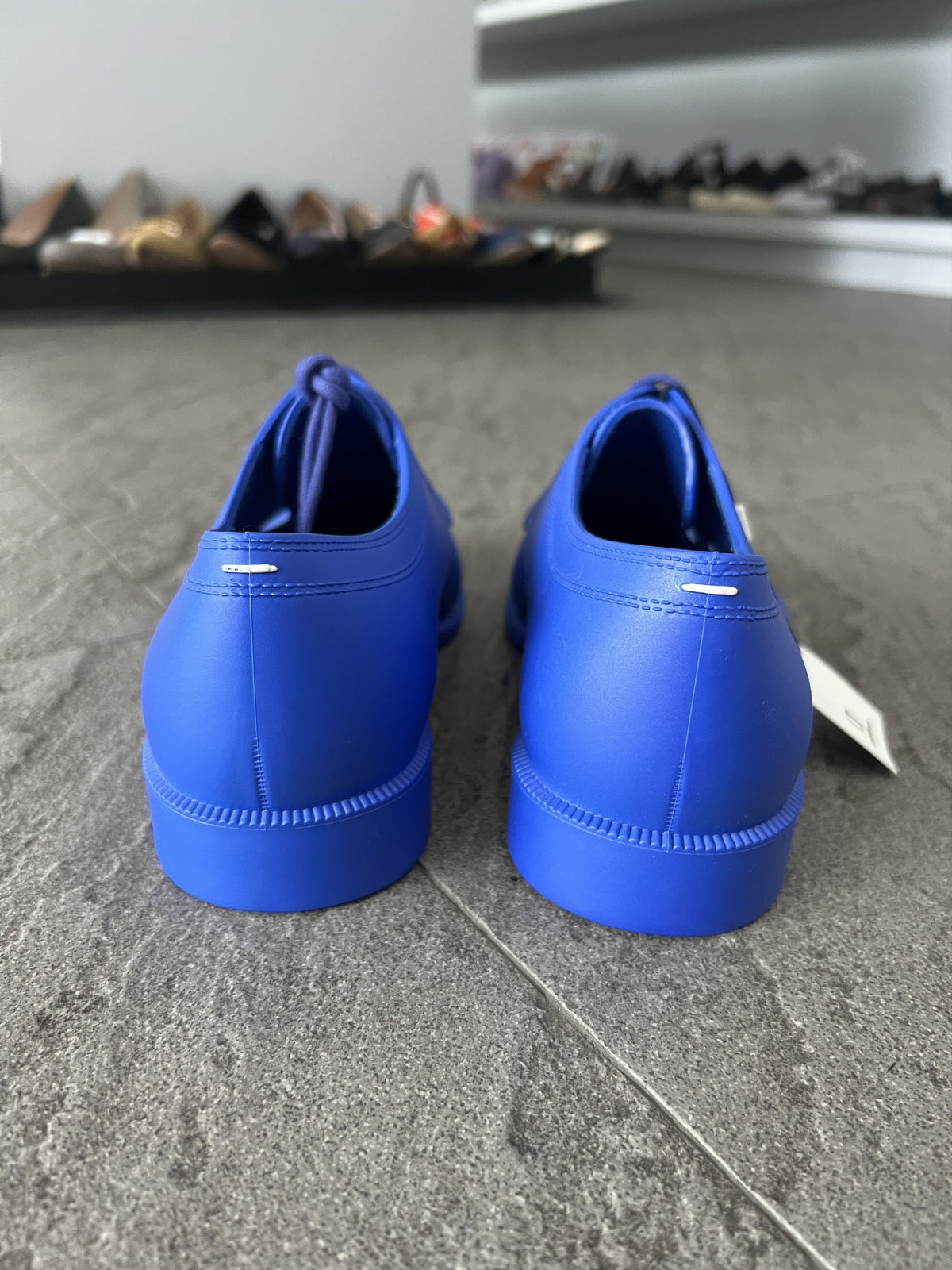 Maison Margiela Tabi Lace Up Shoes Blue EU37 New