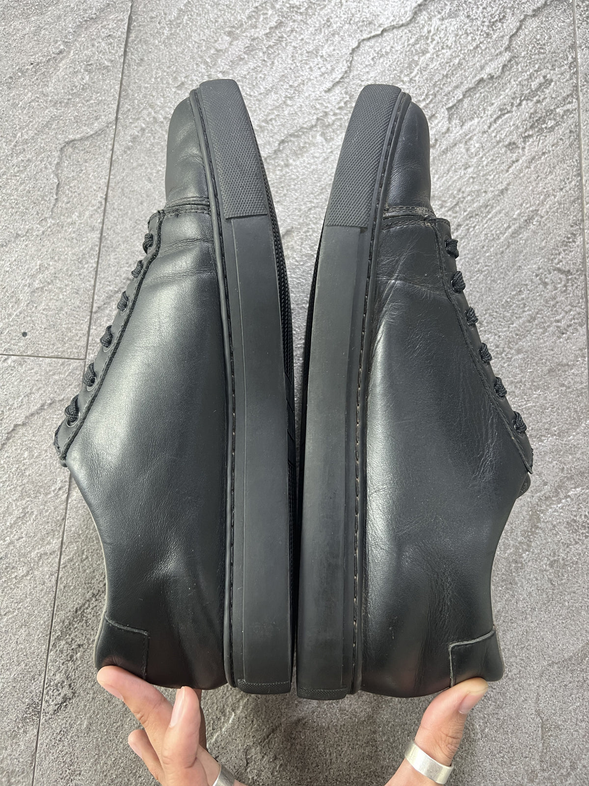 A Cold Wall ACW Leather Panel Sneakers Black US9