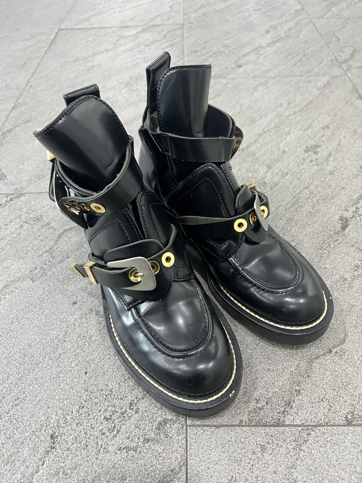 Balenciaga Ceinture Buckle Boots 37.5
