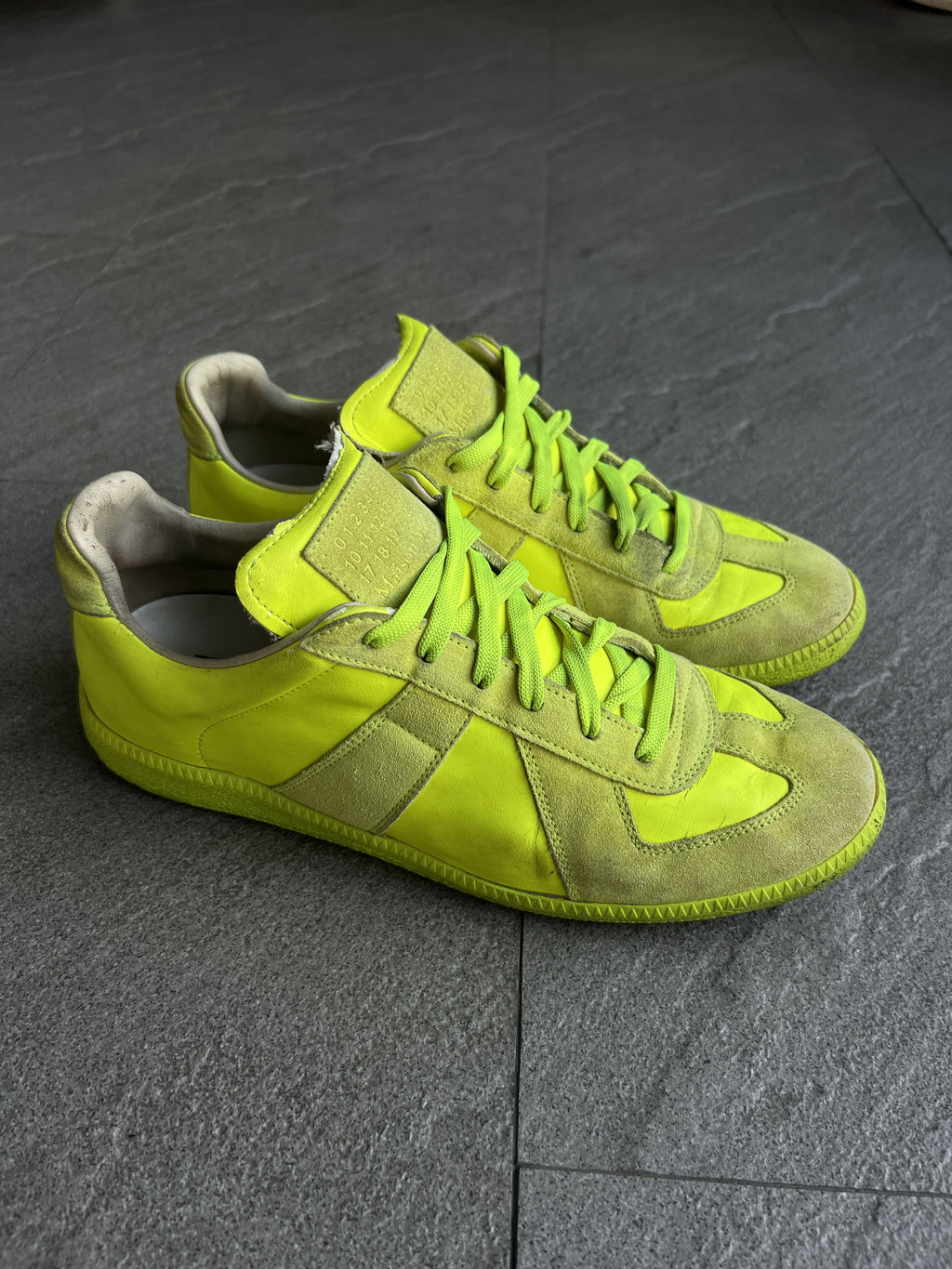 Maison Margiela GAT Replica Neon Yellow Sneakers EU41