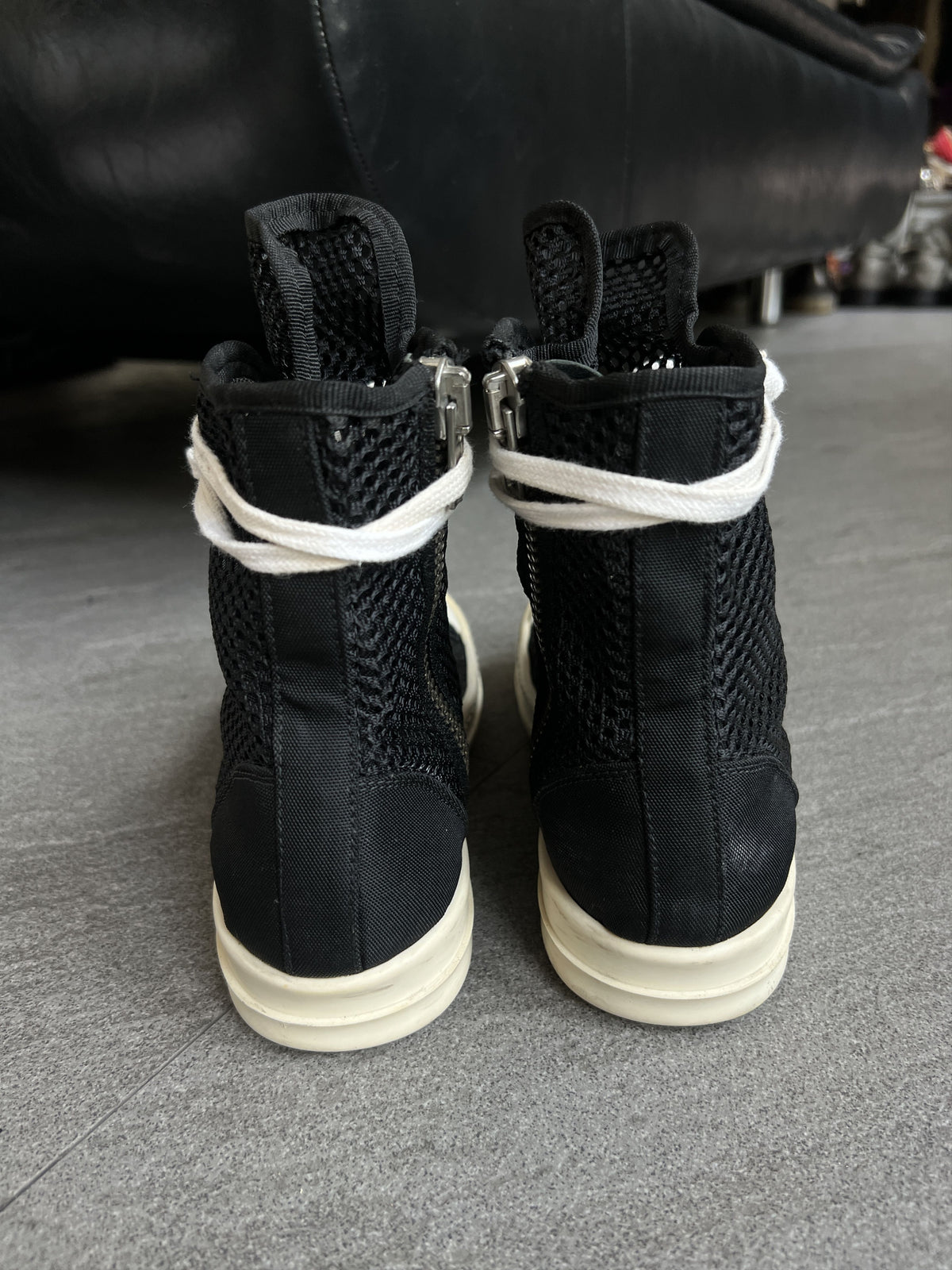 *Rare* Rick Owens DRKSHDW Mesh High Top Ramones EU36