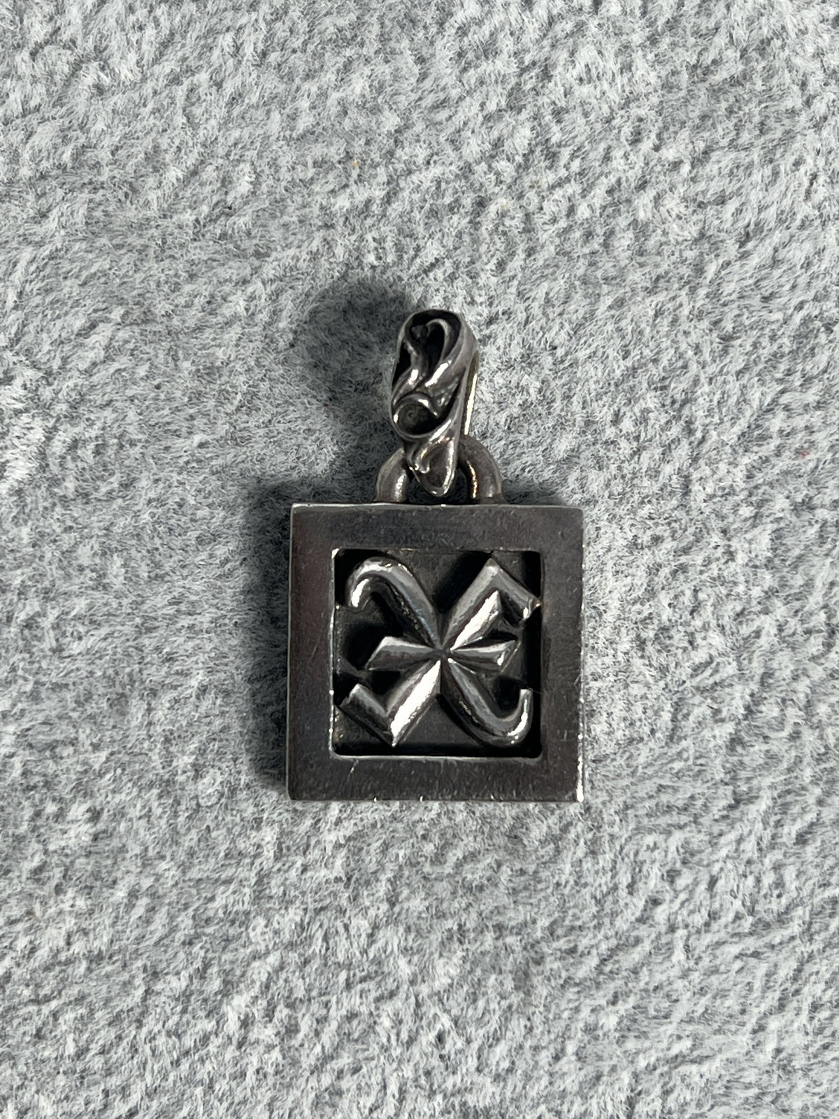 Chrome Hearts Square Cross Pendant 2002 .925 Silver