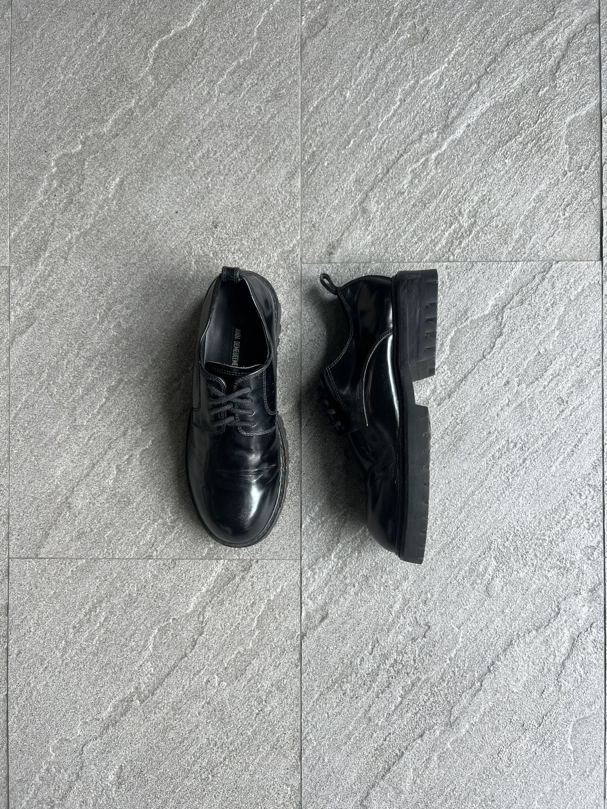 Ann Demeulemeester Leather Commando Sole Derbies EU37