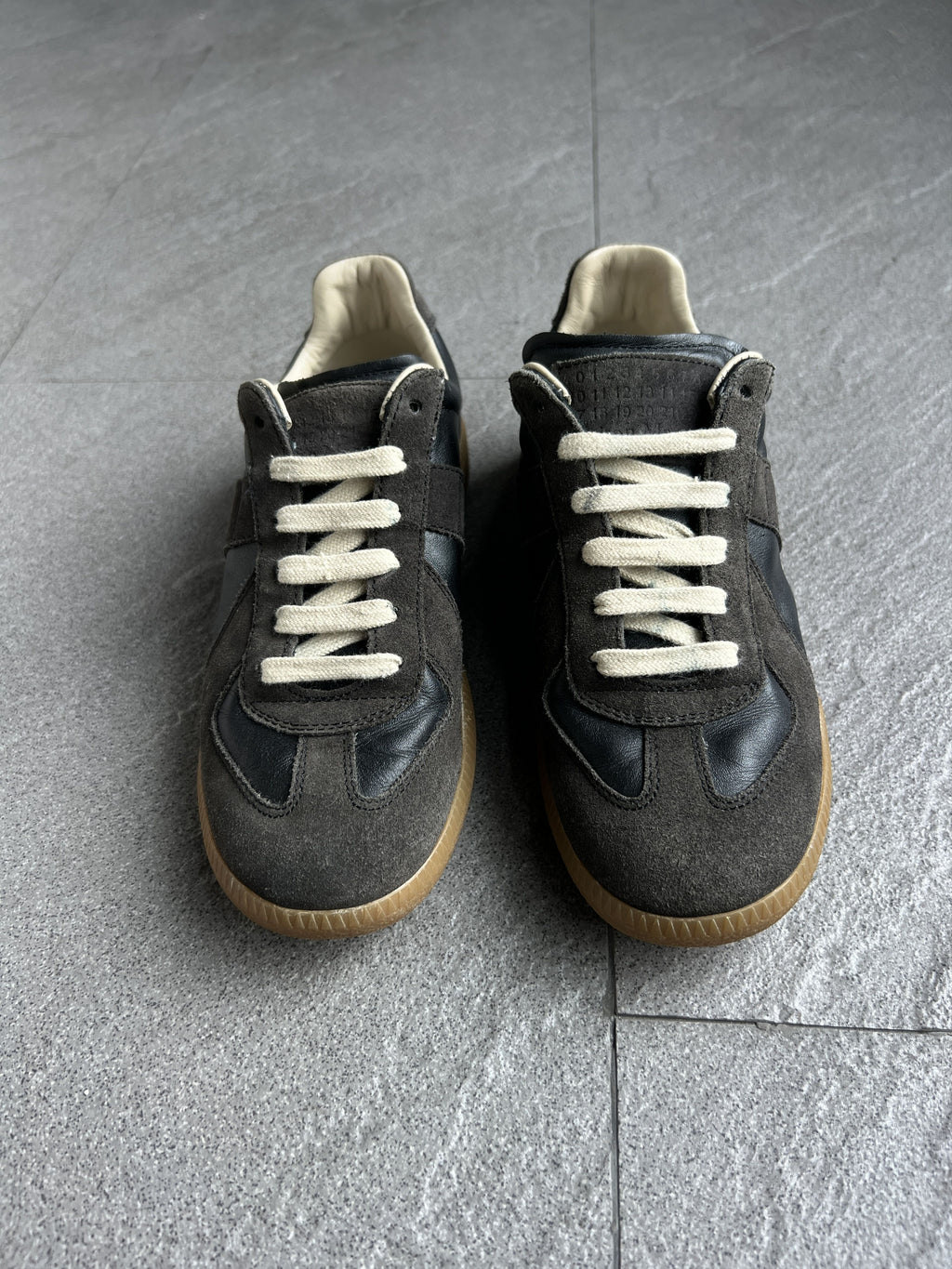Maison Margiela Black Leather Replica GAT Sneakers