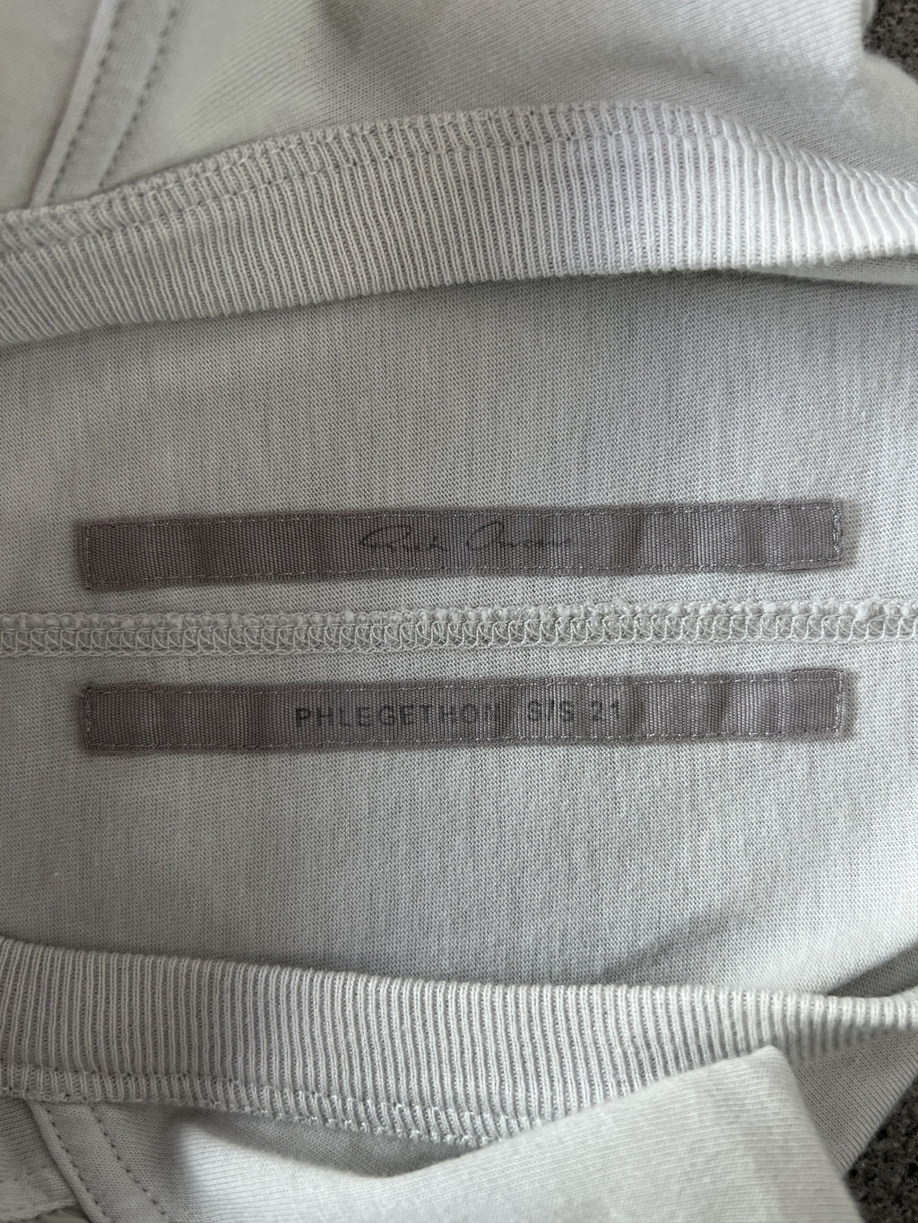 Rick Owens Zip Pocket LS Tee Milk White Medium