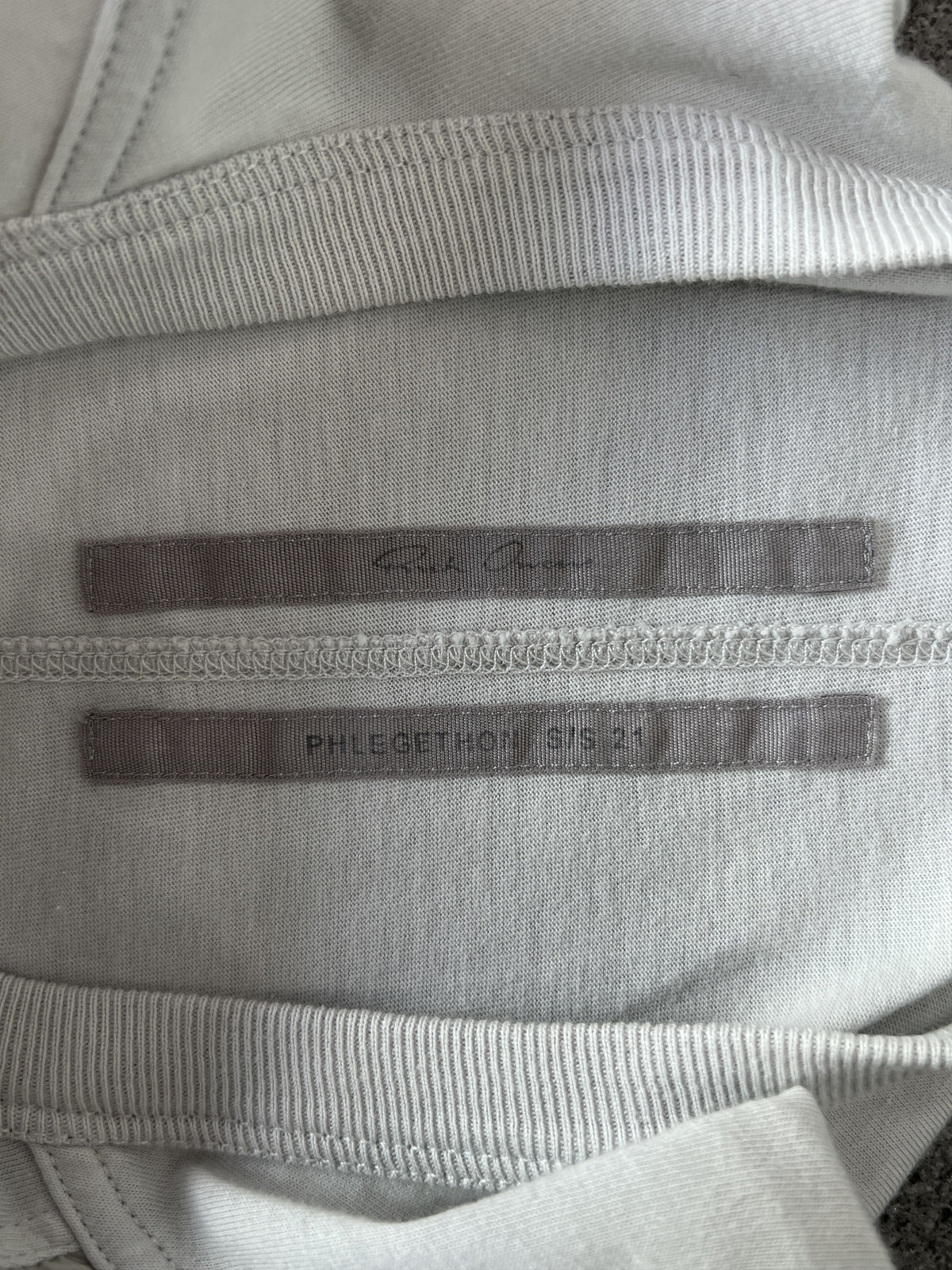 Rick Owens Zip Pocket LS Tee Milk White Medium