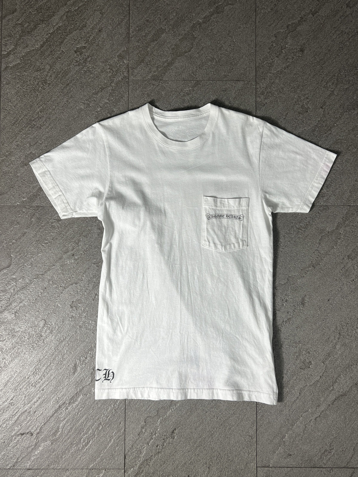 Chrome Hearts Big Cross Back Print Pocket Tee White S