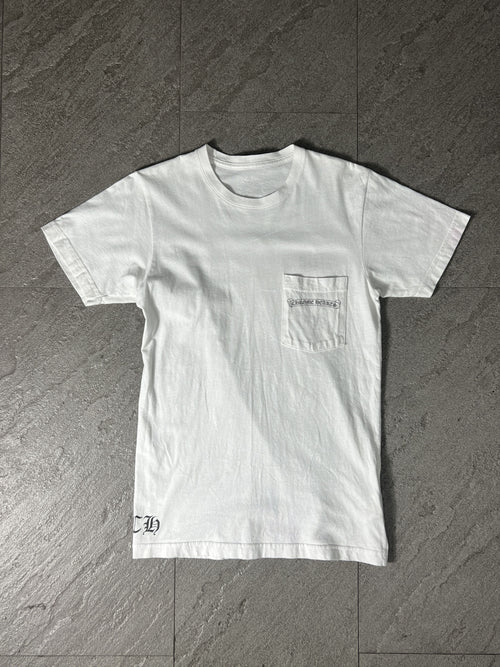 Chrome Hearts Big Cross Back Print Pocket Tee White S