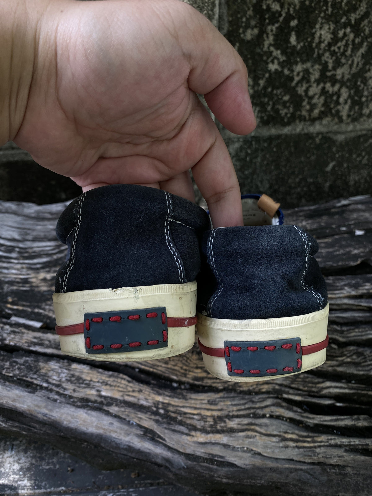 visvim Blue Canvas Slip-On Sneakers EU41