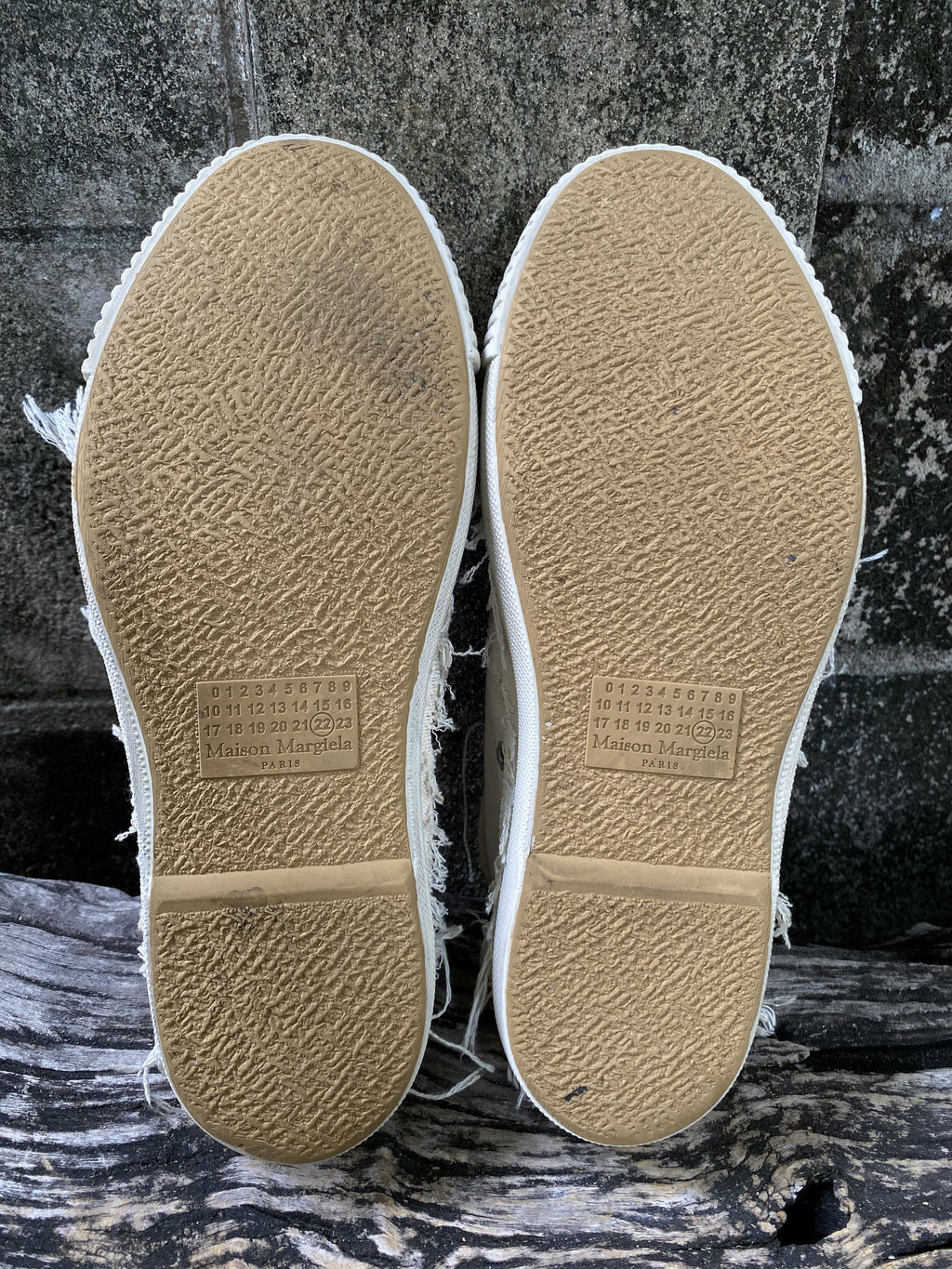 Maison Margiela Distressed Canvas Low Sneakers Size 41