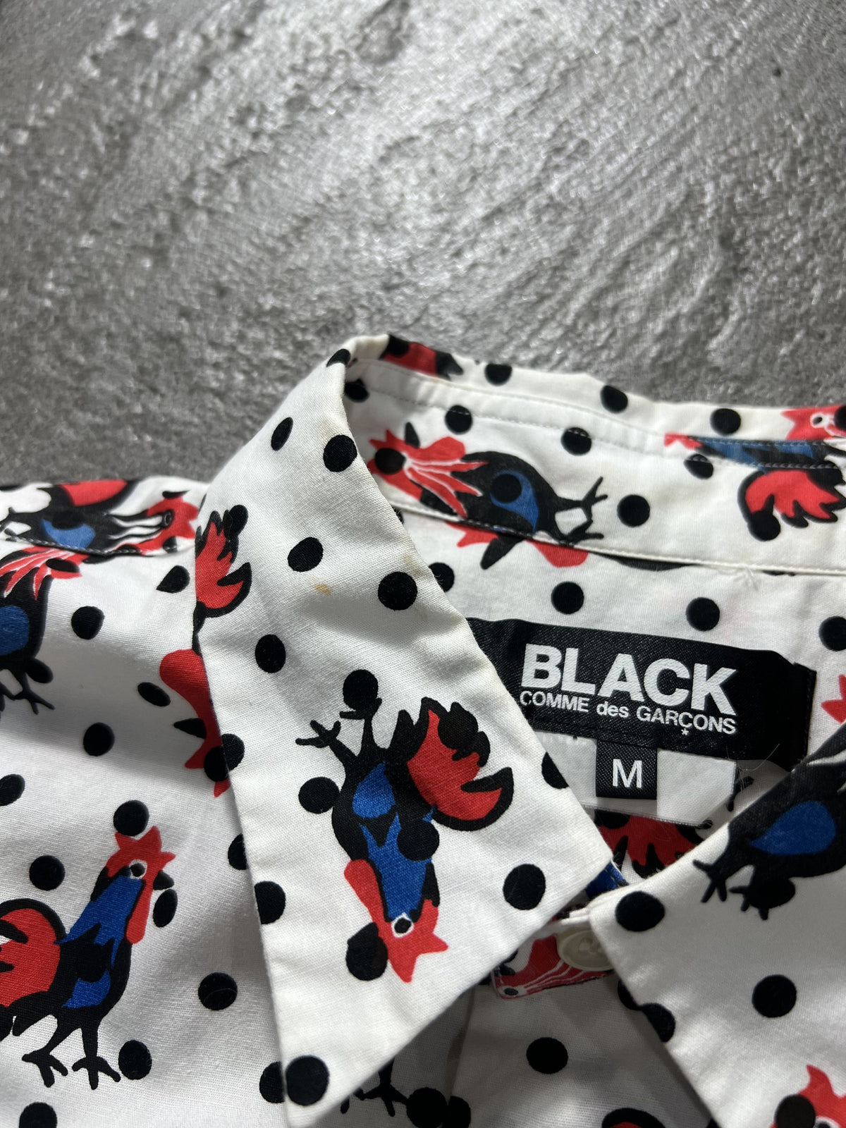 Comme des Garçons Black Chicken Printed Dot Shirt