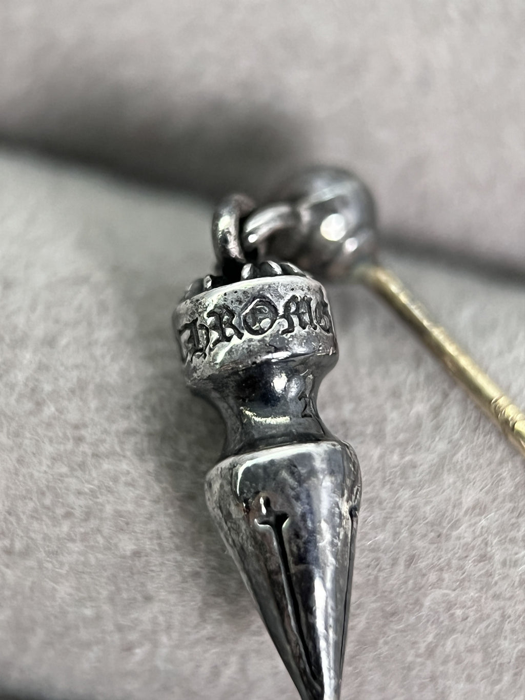 Chrome Hearts Spike Dangle Stud Earring 925 Silver