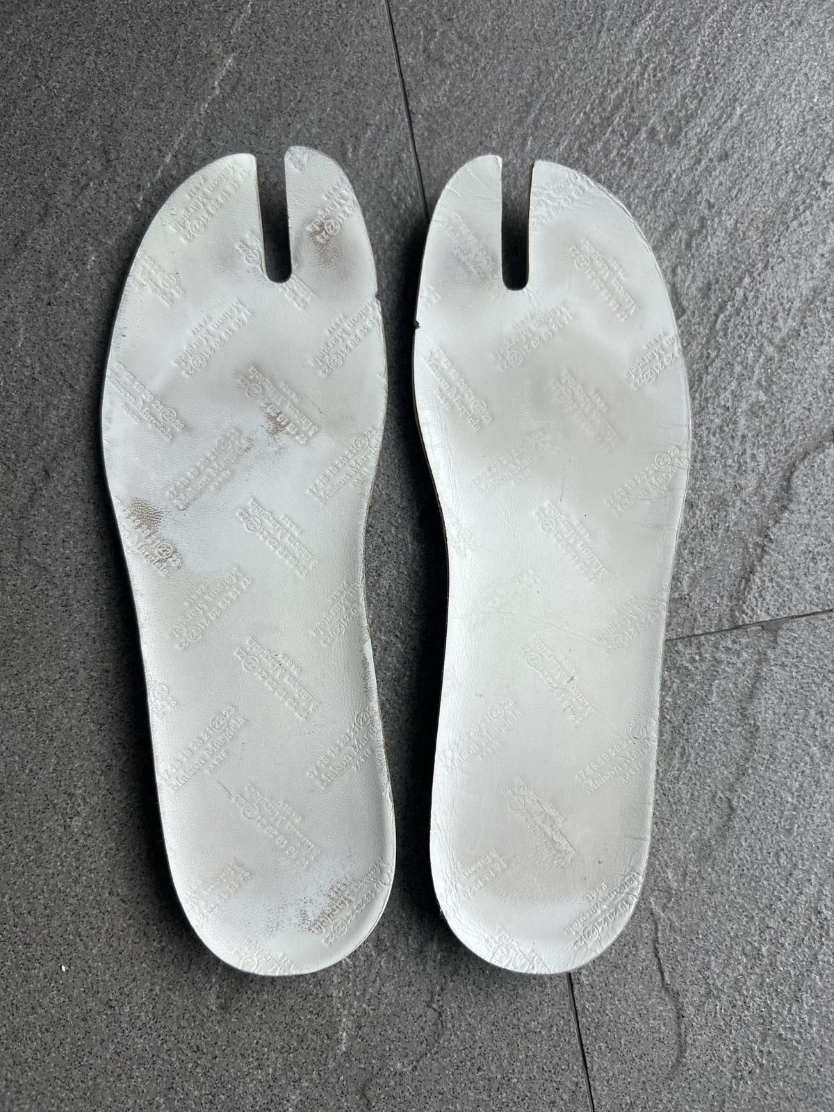 Maison Margiela Painted White Tabi Canvas Sneakers 41