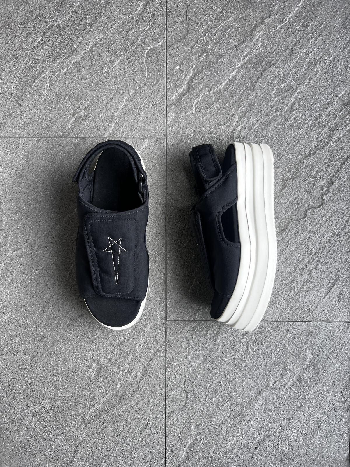 Rick Owens DRKSHDW Double Bumper Pentagram Sandals