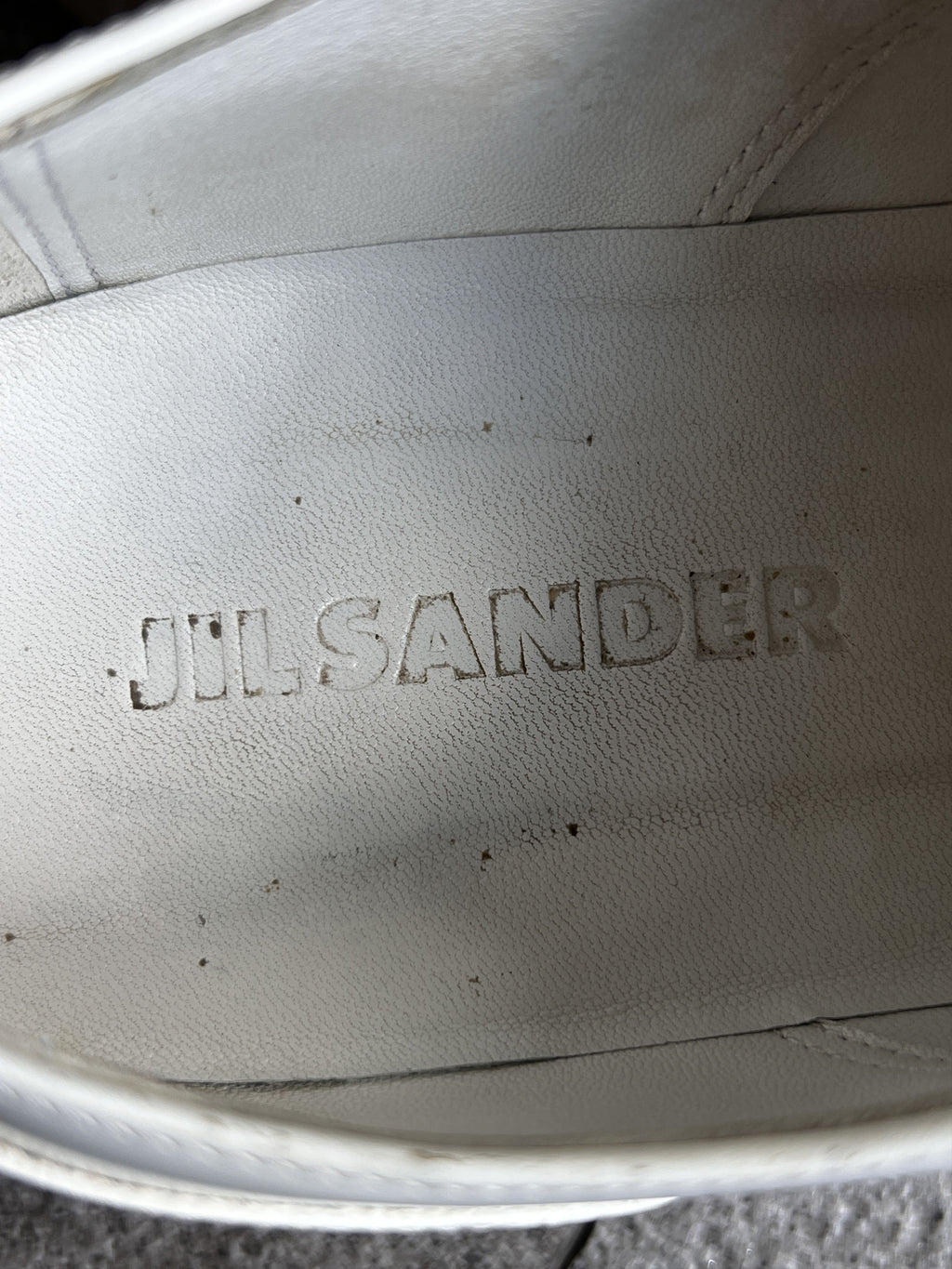 Jil Sander White Leather Concealed Lace Derby EU37