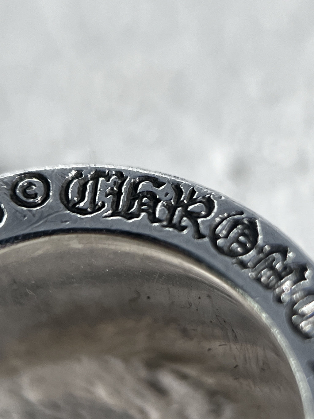 Chrome Hearts CH Plus motif Cross Spinner Ring Silver