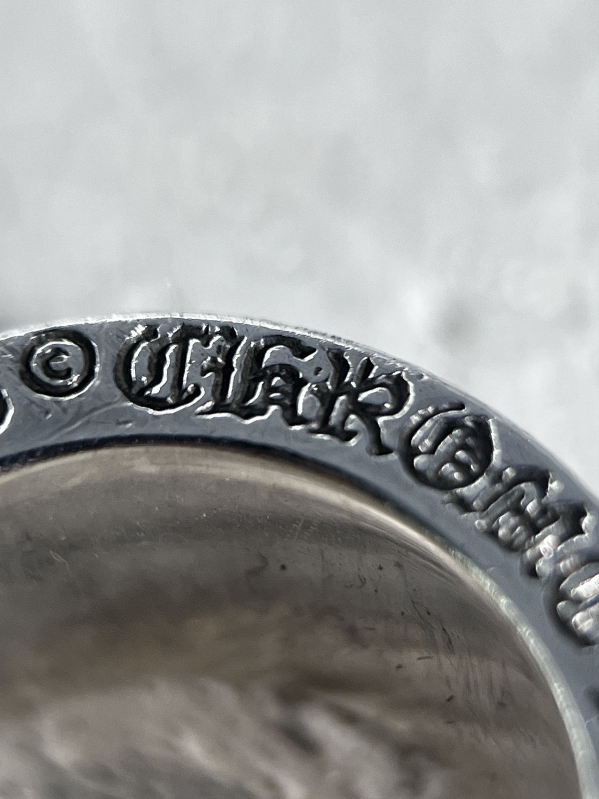 Chrome Hearts CH Plus motif Cross Spinner Ring Silver