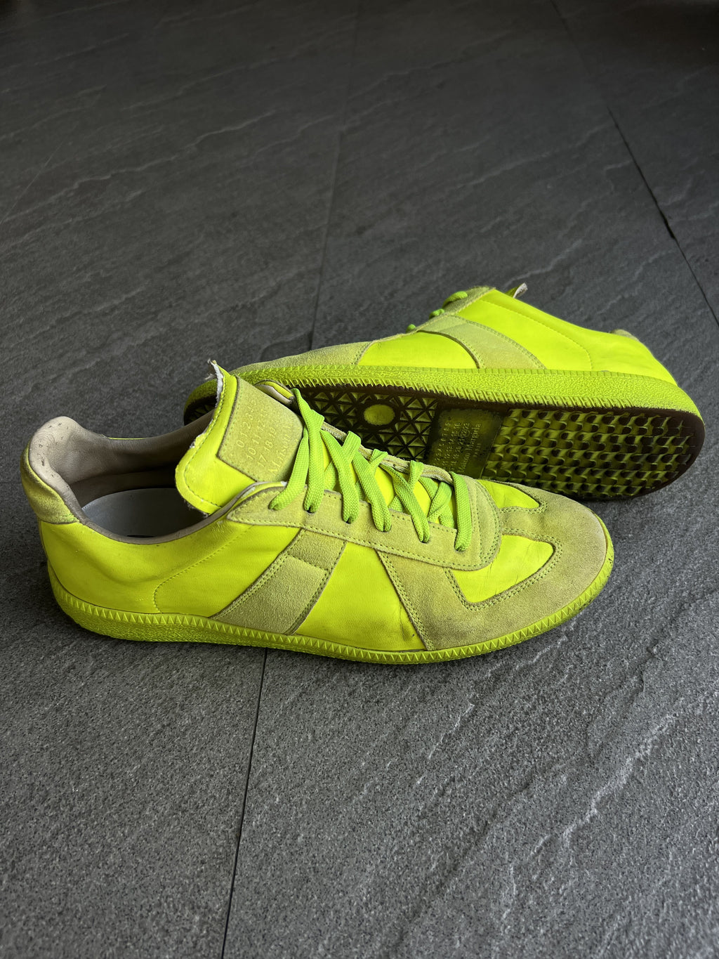 Maison Margiela GAT Replica Neon Yellow Sneakers EU41