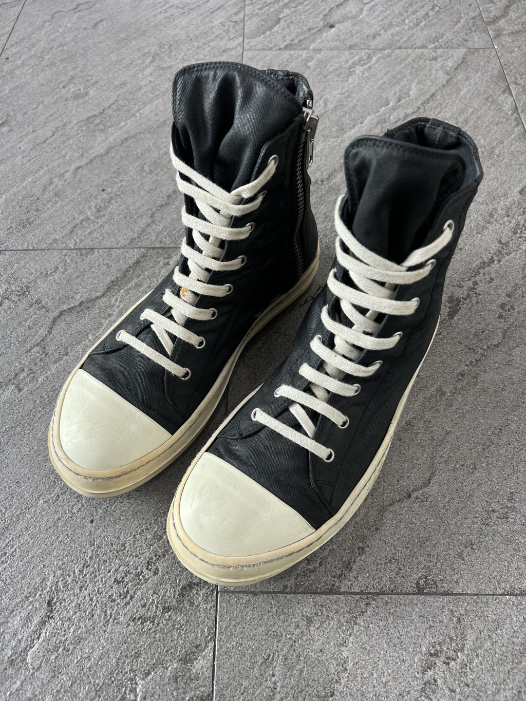 Rick Owens DRKSHDW Ramones black canvas